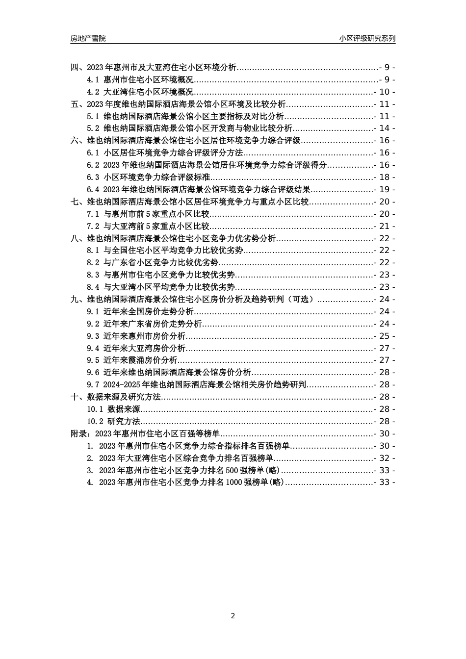 [小区点评]维也纳国际酒店海景公馆(惠州大亚湾)小区居住环境竞争力评级及房价趋势分析报告(2024版)_第2页