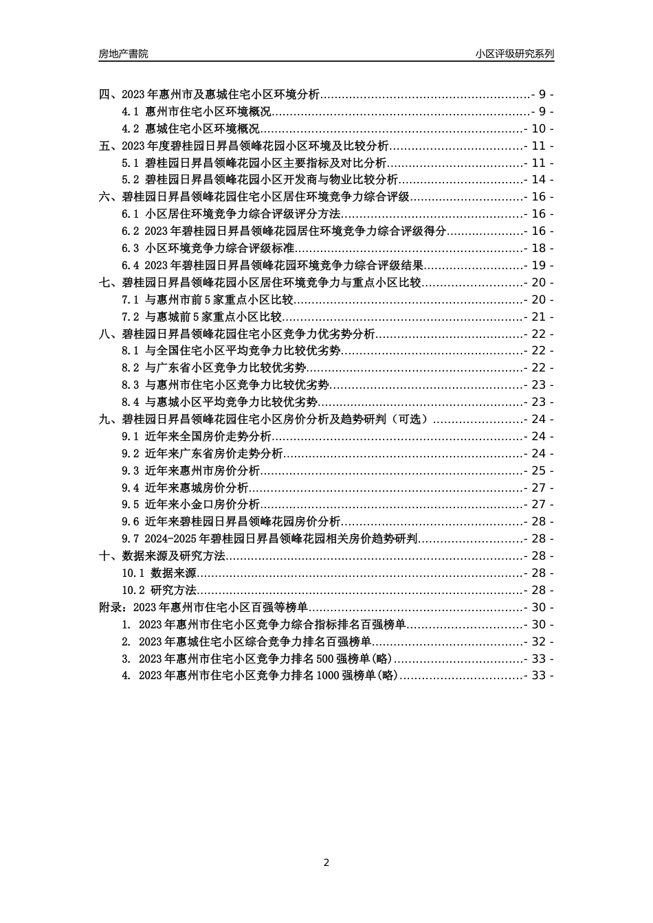 [小区点评]碧桂园日昇昌领峰花园(惠州惠城)小区居住环境竞争力评级及房价趋势分析报告(2024版)_第2页