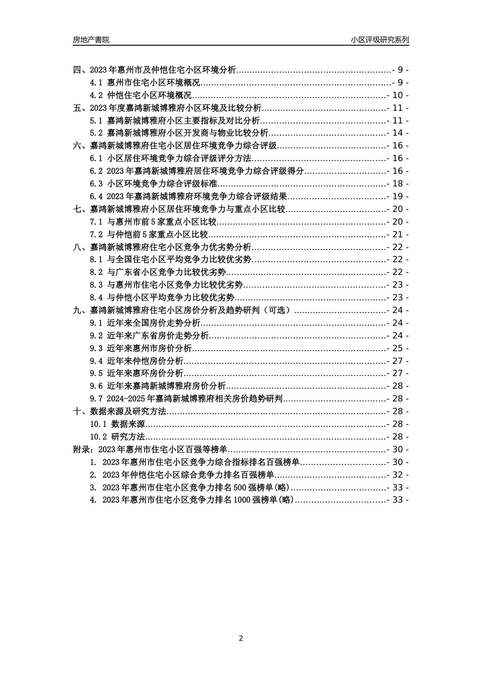 [小区点评]嘉鸿新城博雅府(惠州仲恺)小区居住环境竞争力评级及房价趋势分析报告(2024版)_第2页