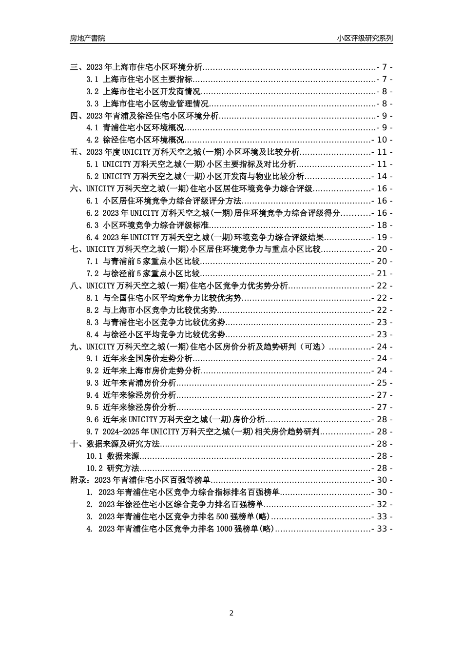 [小区点评]UNICITY万科天空之城(一期)(上海青浦)小区居住环境竞争力评级及房价趋势分析报告(2024版)_第2页
