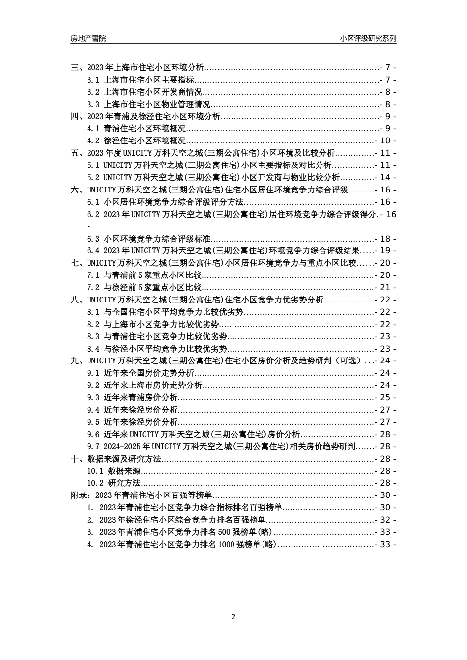 [小区点评]UNICITY万科天空之城(三期公寓住宅)(上海青浦)小区居住环境竞争力评级及房价趋势分析报告(2024版)_第2页