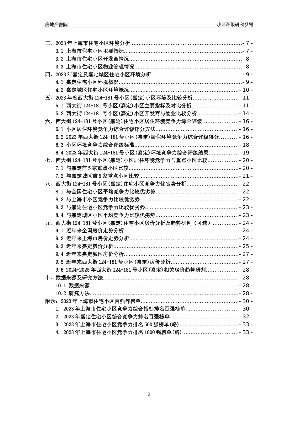 [小区点评]西大街124-181号小区(上海嘉定)小区居住环境竞争力评级及房价趋势分析报告(2024版)_第2页