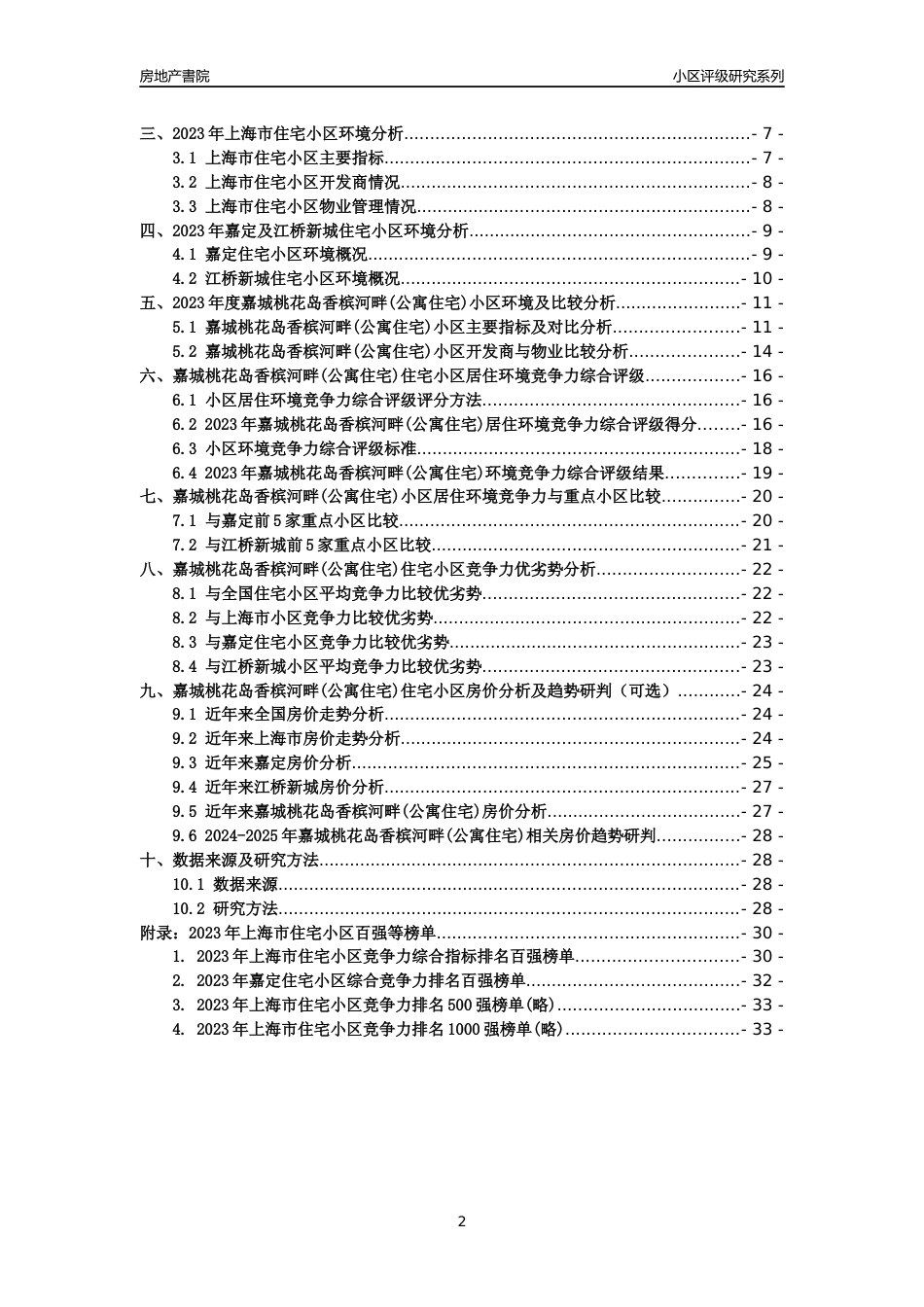 [小区点评]嘉城桃花岛香槟河畔(公寓住宅)(上海嘉定)小区居住环境竞争力评级及房价趋势分析报告(2024版)_第2页