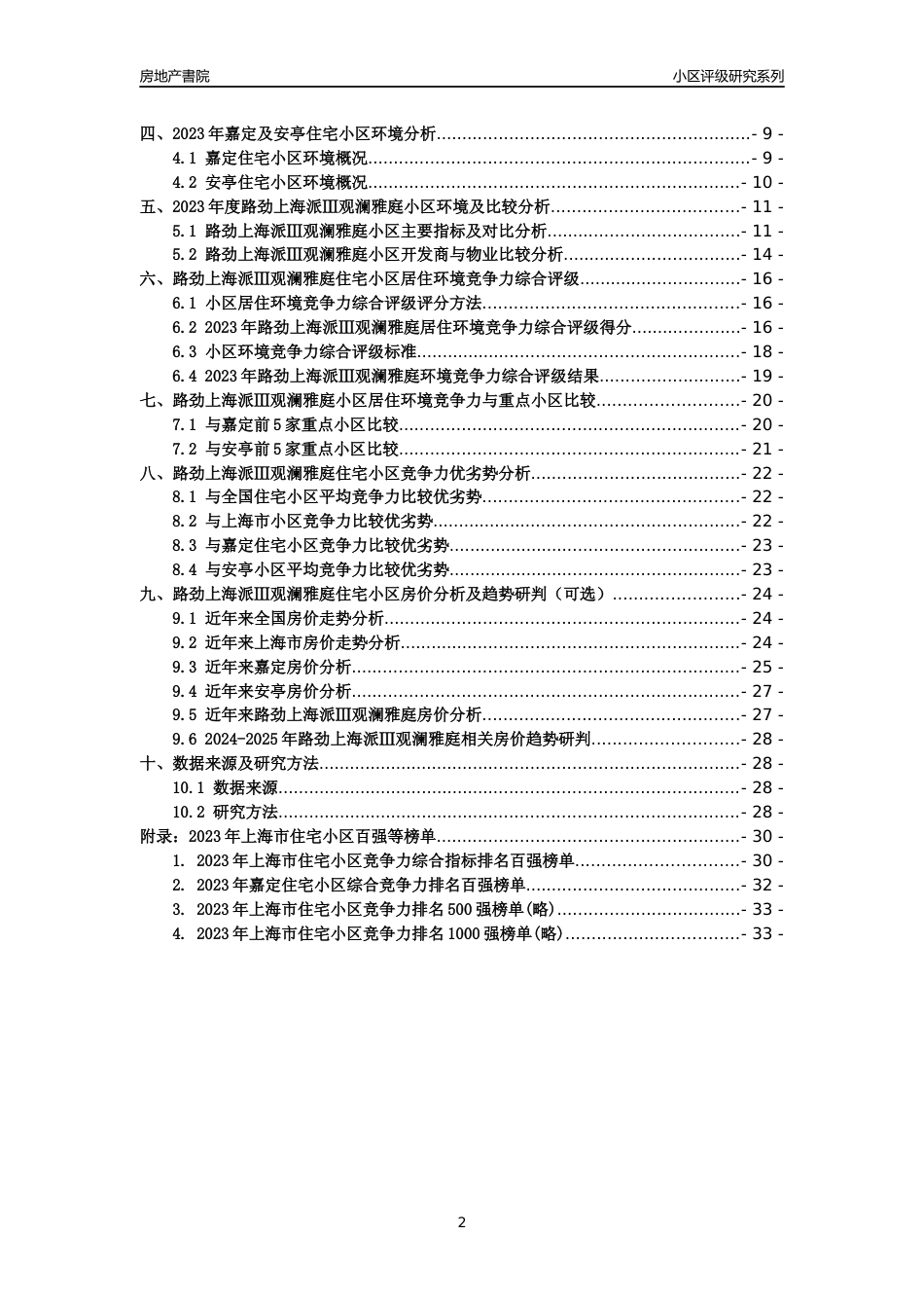 [小区点评]路劲上海派Ⅲ观澜雅庭(上海嘉定)小区居住环境竞争力评级及房价趋势分析报告(2024版)_第2页