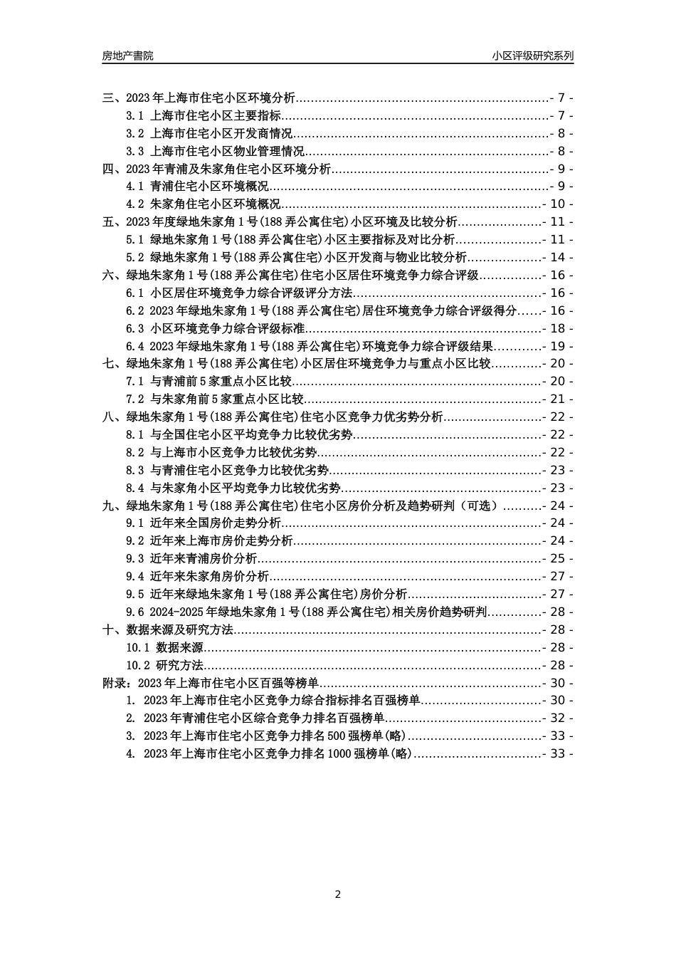 [小区点评]绿地朱家角1号(188弄公寓住宅)(上海青浦)小区居住环境竞争力评级及房价趋势分析报告(2024版)_第2页