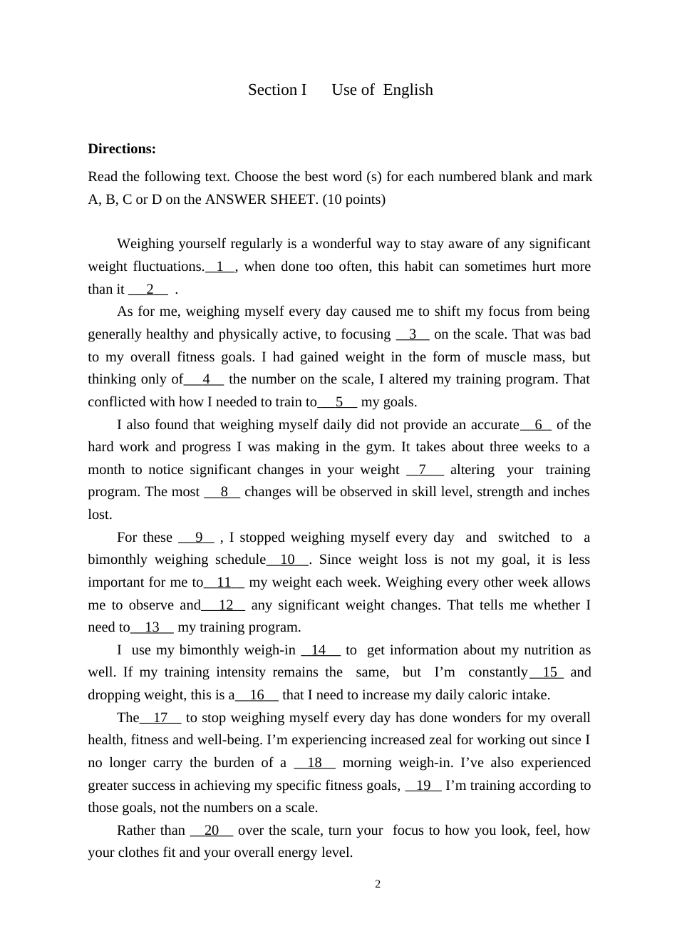 [考研真题]2019年考研英语二真题试卷_第2页