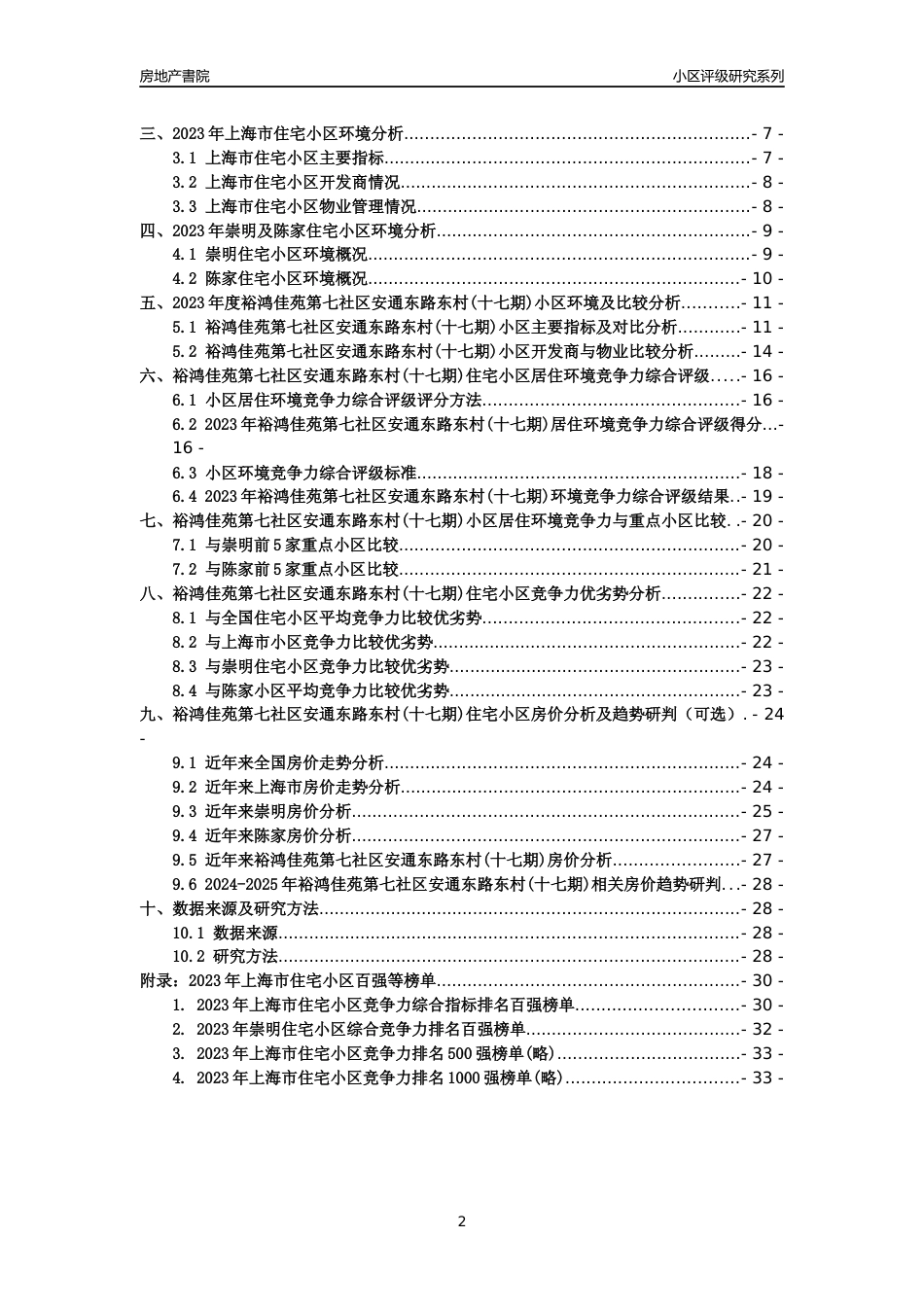 [小区点评]裕鸿佳苑第七社区安通东路东村(十七期)(上海崇明)小区居住环境竞争力评级及房价趋势分析报告(2024版)_第2页