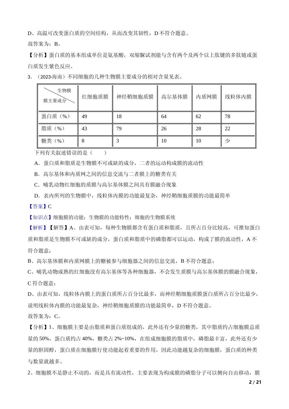 [高考真题]2023年新高考生物真题试卷(海南卷)(解析版)_第2页