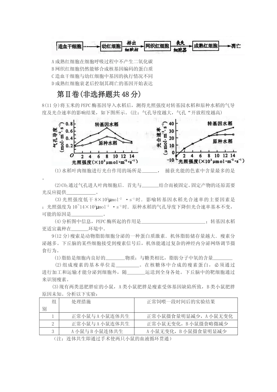[高考真题]2013年四川省高考生物试卷及答案_第2页