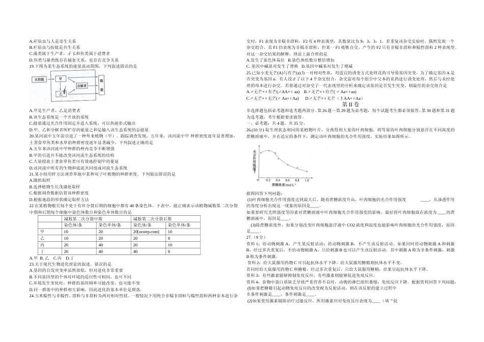 [高考真题]2012年高考海南卷生物试题及答案_第2页