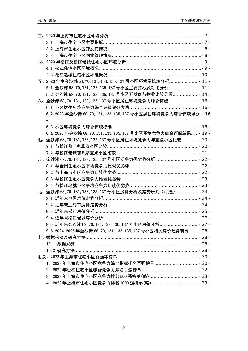[小区点评]金沙滩68,70,131,133,135,137号小区(上海松江)小区居住环境竞争力评级及房价趋势分析报告(2024版)_第2页