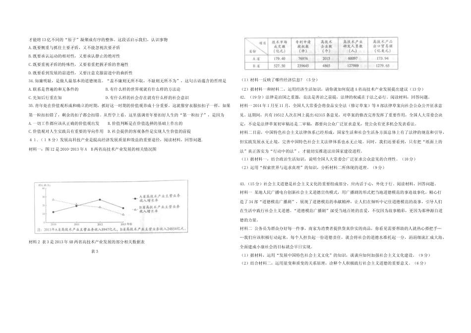 [高考真题]2015年高考真题政治(山东卷)真题_第2页