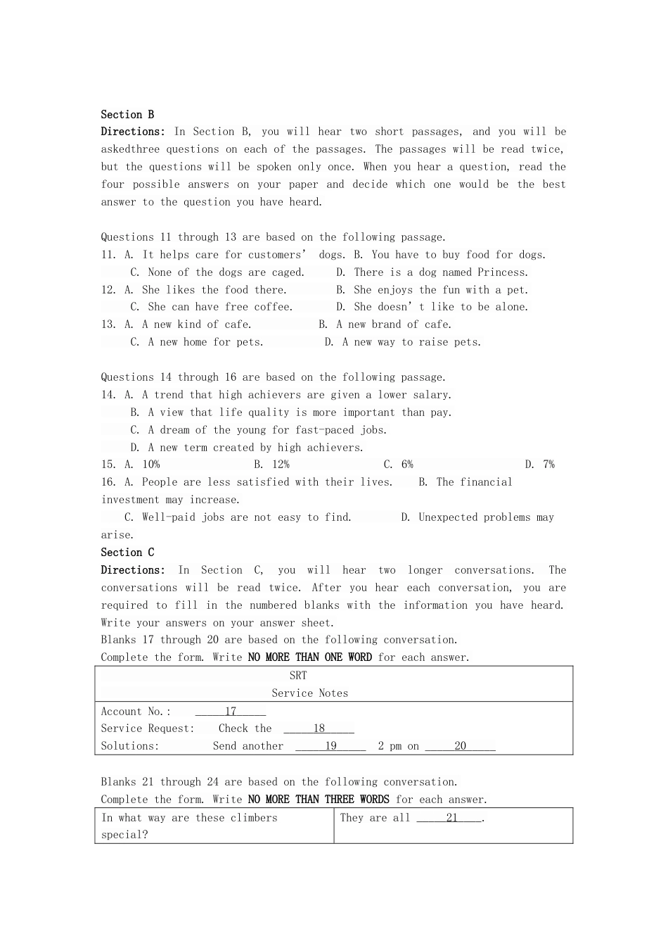 [高考真题]2015年上海秋季高考英语真题及答案_第2页