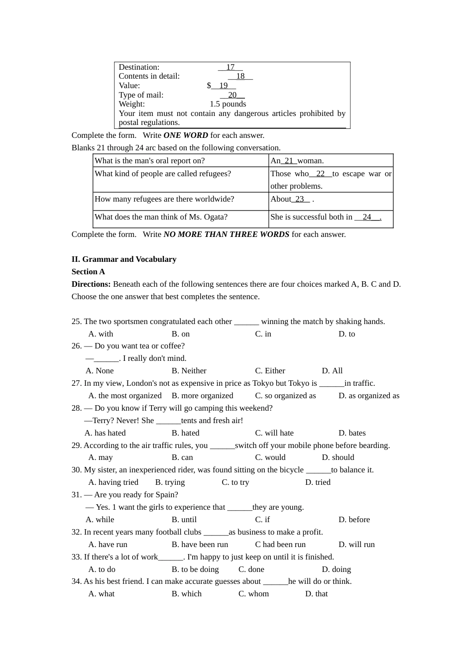 [高考真题]2008年上海秋季高考英语真题及答案_第3页