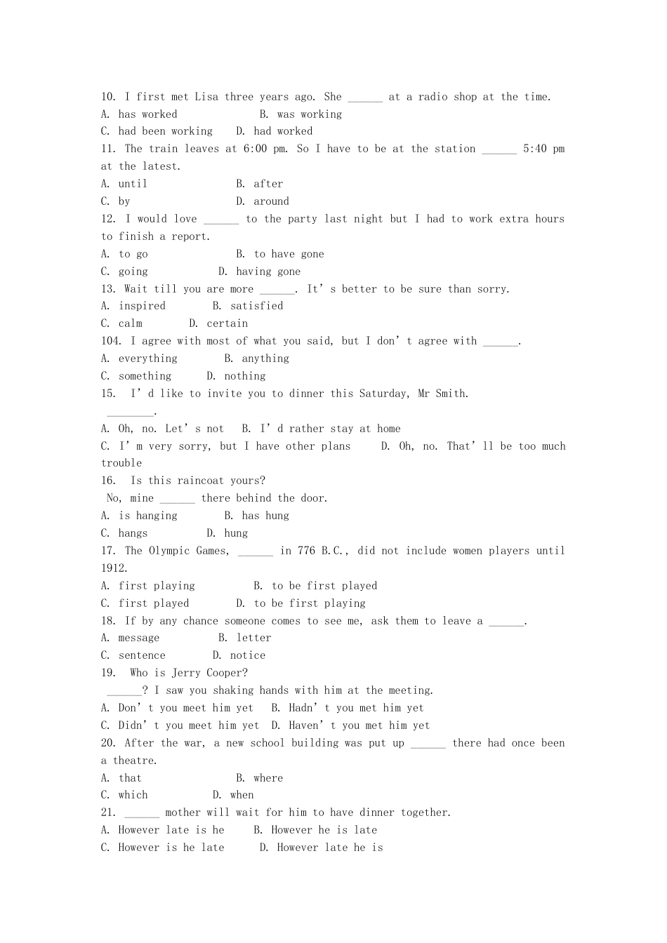 [高考真题]1997年上海秋季高考英语真题及答案_第2页