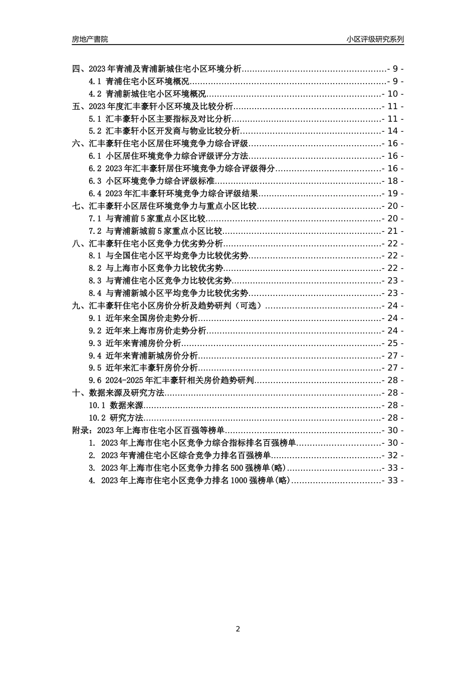 [小区点评]汇丰豪轩(上海青浦)小区居住环境竞争力评级及房价趋势分析报告(2024版)_第2页