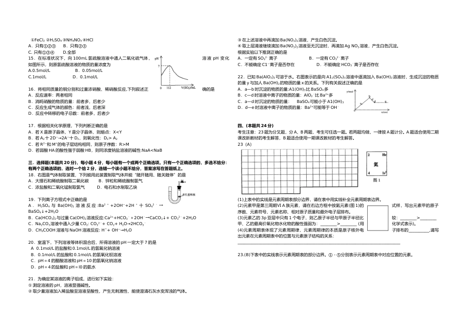 [高考真题]2006年上海市高考化学试题_第2页