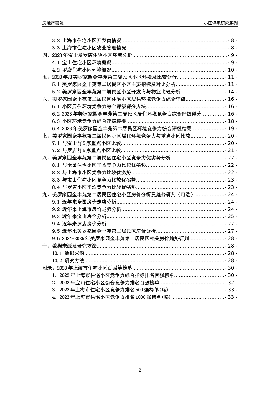 [小区点评]美罗家园金丰苑第二居民区(上海宝山)小区居住环境竞争力评级及房价趋势分析报告(2024版)_第2页
