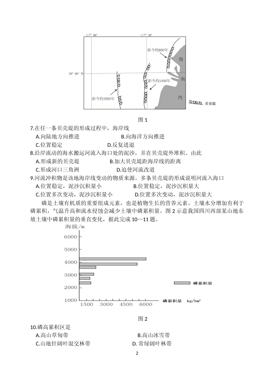 [高考真题]2016年高考真题全国卷1地理部分_第2页