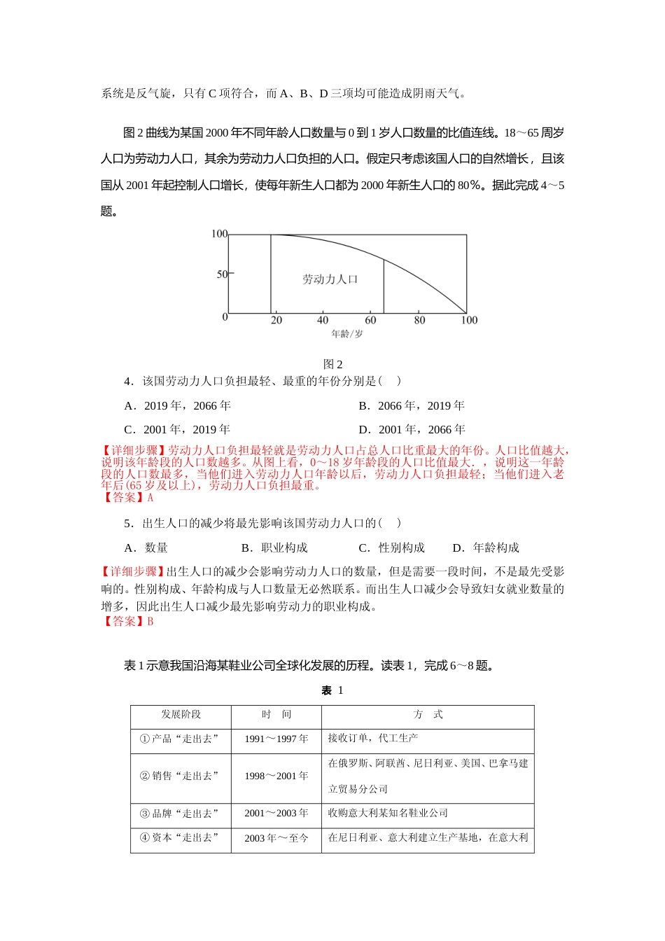 [高考真题]2010年普通高等学校招生全国统一考试湖南地理真题答案_第2页