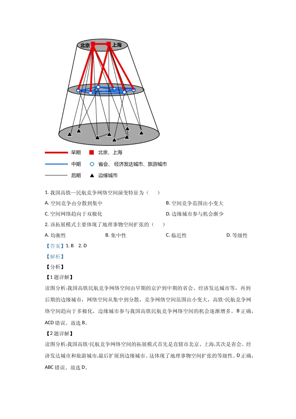 [高考真题]2021年高考真题—— 地理(广东卷) 真题解析_第2页