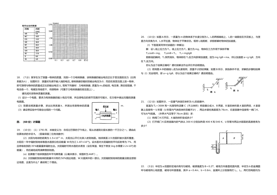 [高考真题]2001年上海市高考物理试题及答案_第3页