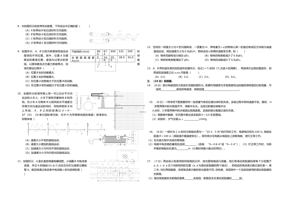 [高考真题]2005年上海市高考物理试题_第2页