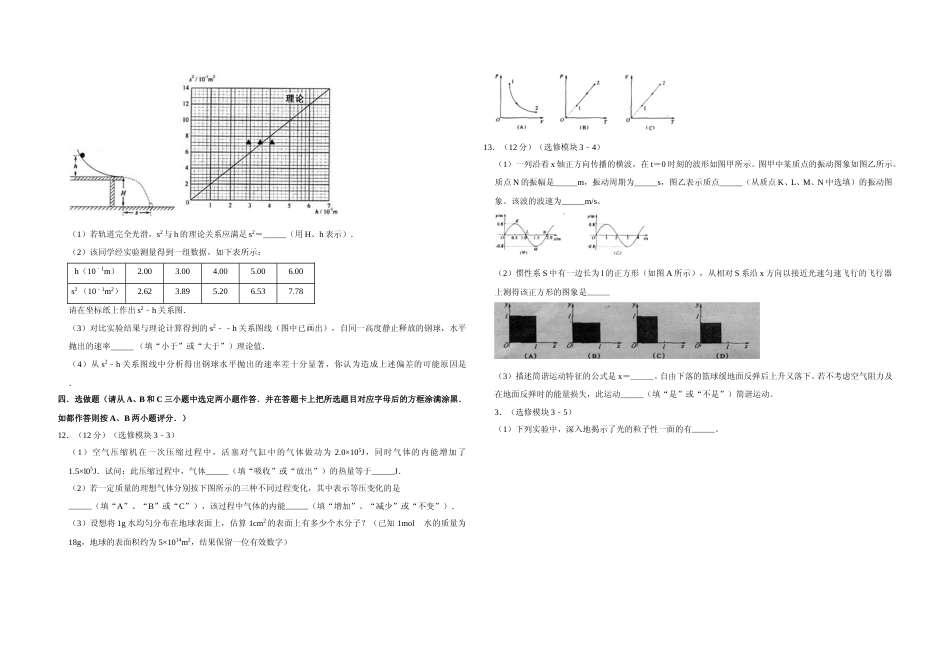 [高考真题]2008年江苏省高考物理试卷   _第3页