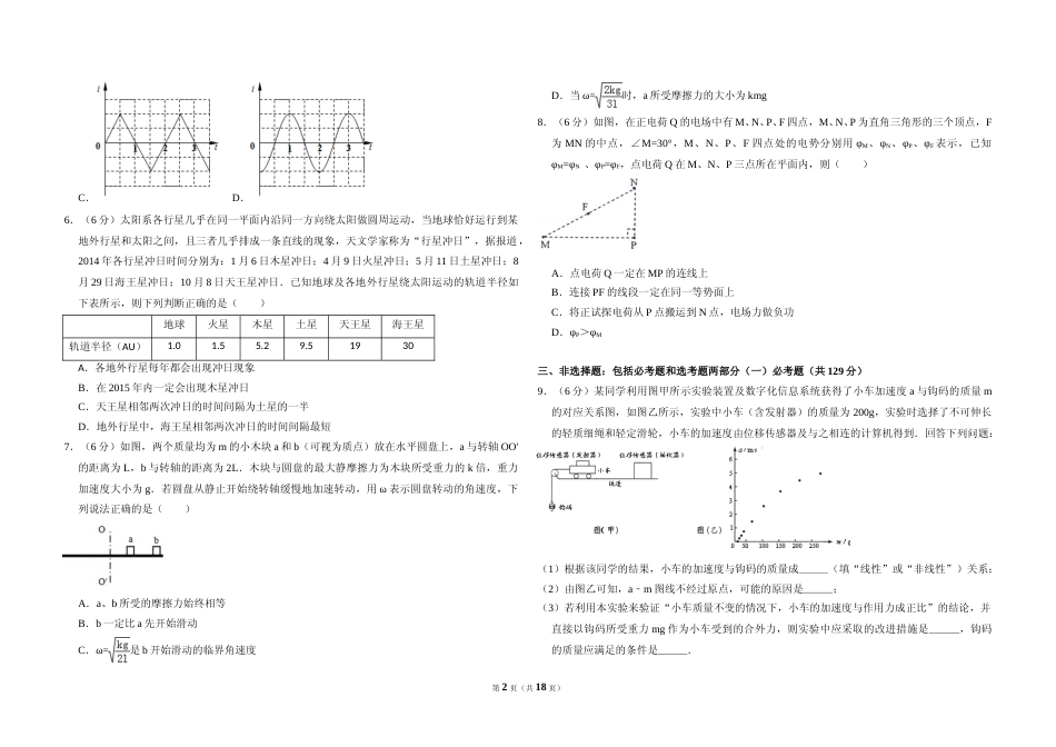 [高考真题]2014年全国统一高考物理试卷(新课标ⅰ)真题解析_第2页