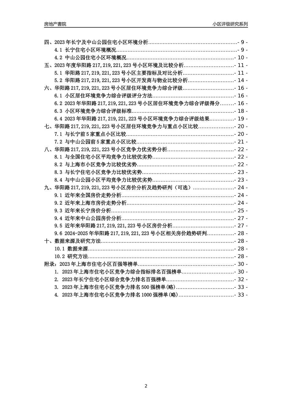 [小区点评]华阳路217,219,221,223号小区(上海长宁)小区居住环境竞争力评级及房价趋势分析报告(2024版)_第2页
