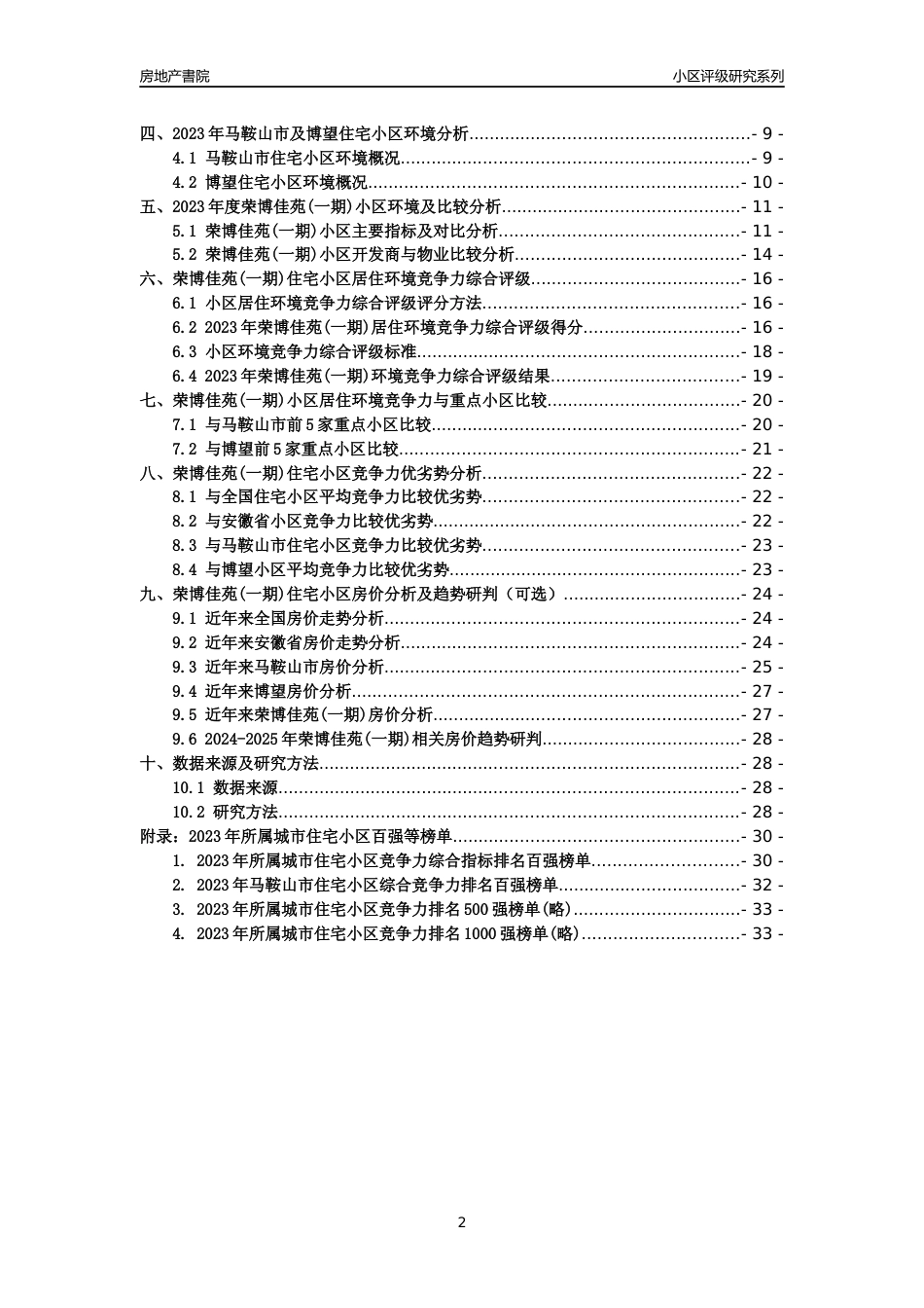 [小区点评]荣博佳苑(一期)(马鞍山博望)小区居住环境竞争力评级及房价趋势分析报告(2024版)_第2页