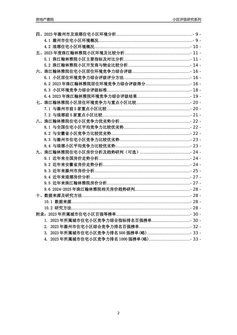 [小区点评]珠江翰林雅院(滁州琅琊)小区居住环境竞争力评级及房价趋势分析报告(2024版)_第2页