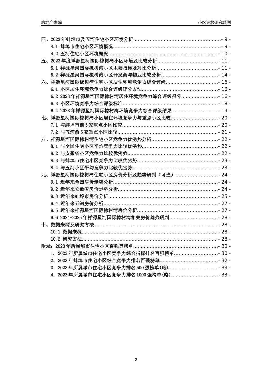 [小区点评]祥源星河国际橡树湾(蚌埠五河)小区居住环境竞争力评级及房价趋势分析报告(2024版)_第2页