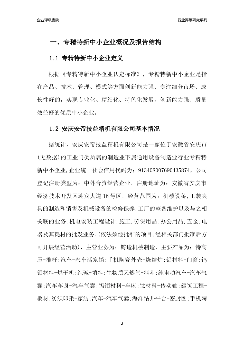 [专精特新]2022年安庆安帝技益精机有限公司行业竞争力评级分析报告(2023版).docx_第3页