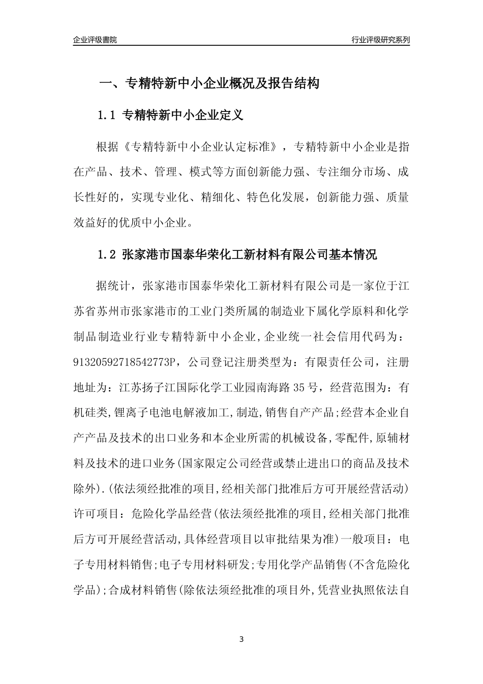 [专精特新]2022年张家港市国泰华荣化工新材料有限公司行业竞争力评级分析报告(2023版).docx_第3页
