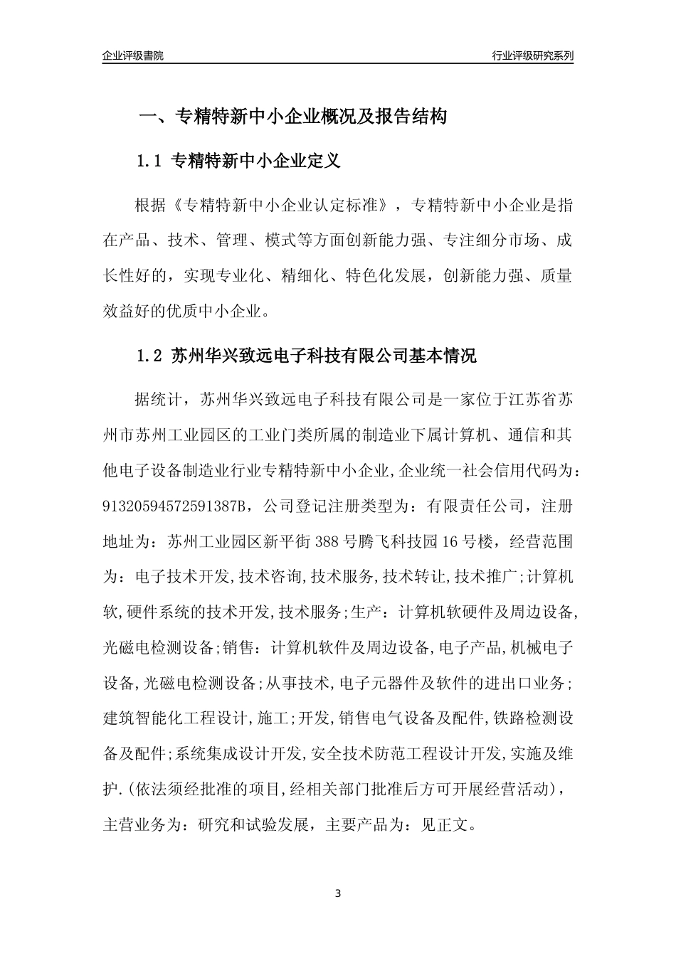 [专精特新]2022年苏州华兴致远电子科技有限公司行业竞争力评级分析报告(2023版).docx_第3页