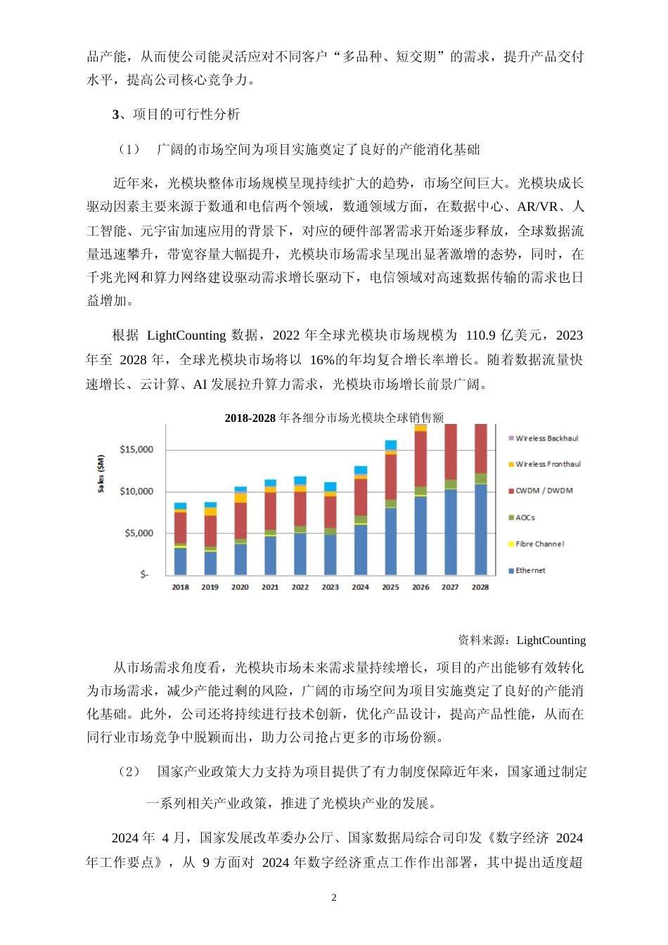 2024高速率光模块扩建项目可行性分析报告_第3页