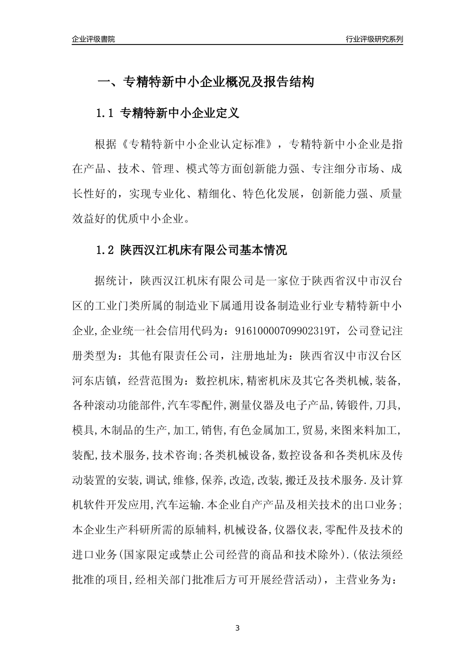 [专精特新]陕西汉江机床有限公司行业竞争力评级分析报告(2023版)_第3页