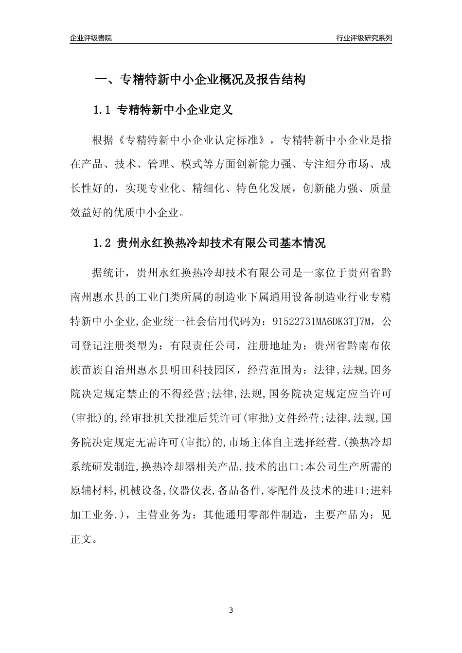 [专精特新]贵州永红换热冷却技术有限公司行业竞争力评级分析报告(2023版)_第3页