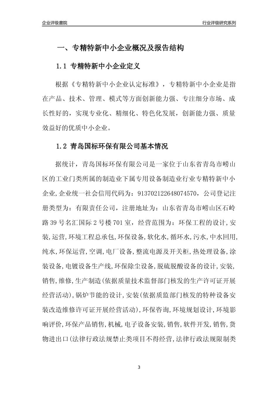 [专精特新]青岛国标环保有限公司行业竞争力评级分析报告(2023版)_第3页