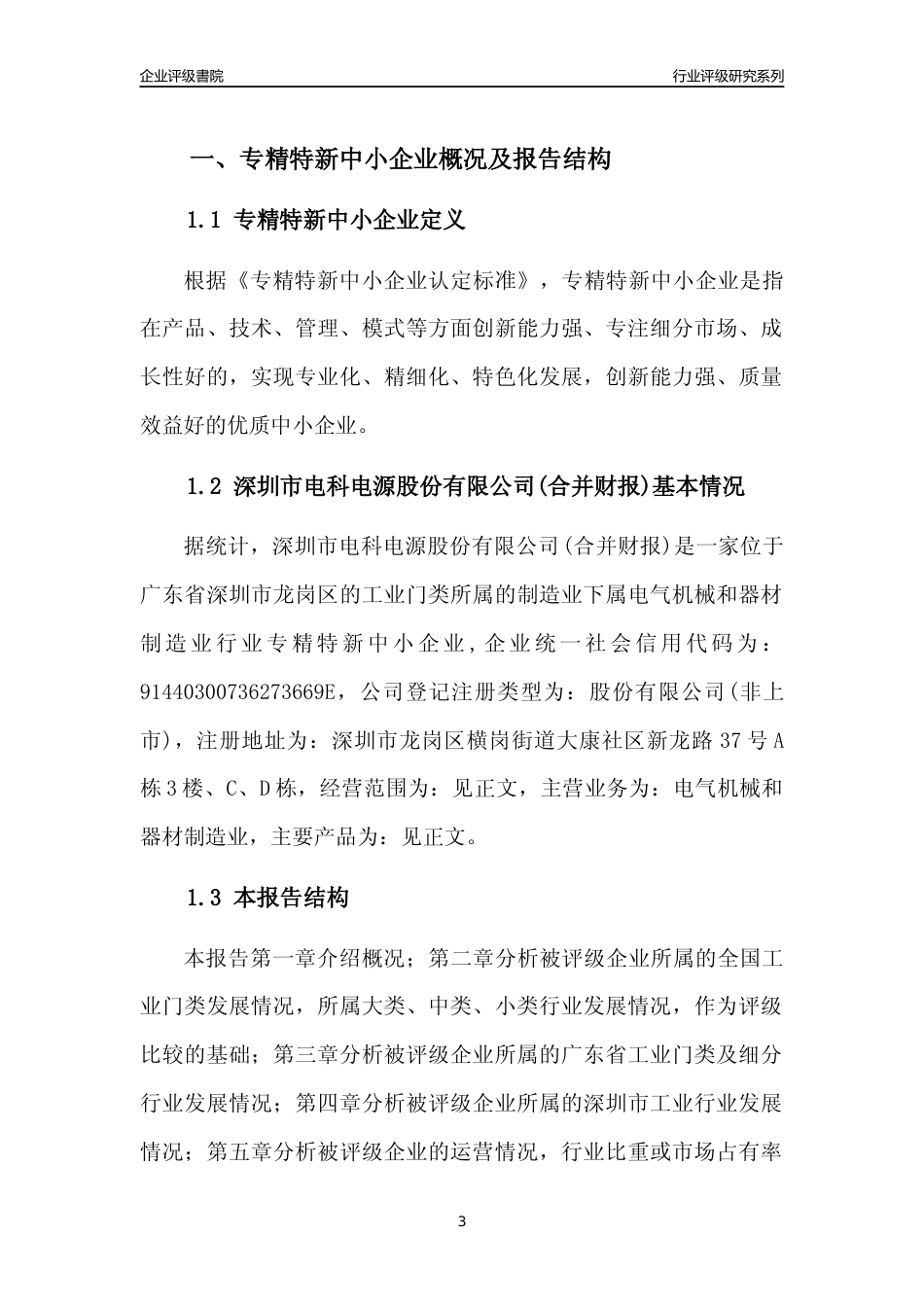 [专精特新]深圳市电科电源股份有限公司(合并财报)行业竞争力评级分析报告(2023版)_第3页