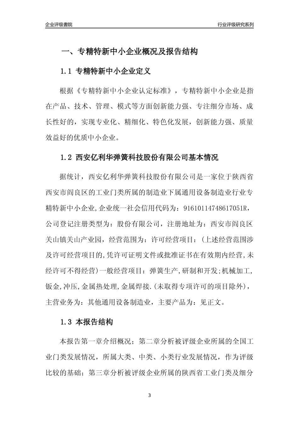 [专精特新]西安亿利华弹簧科技股份有限公司行业竞争力评级分析报告(2023版)_第3页
