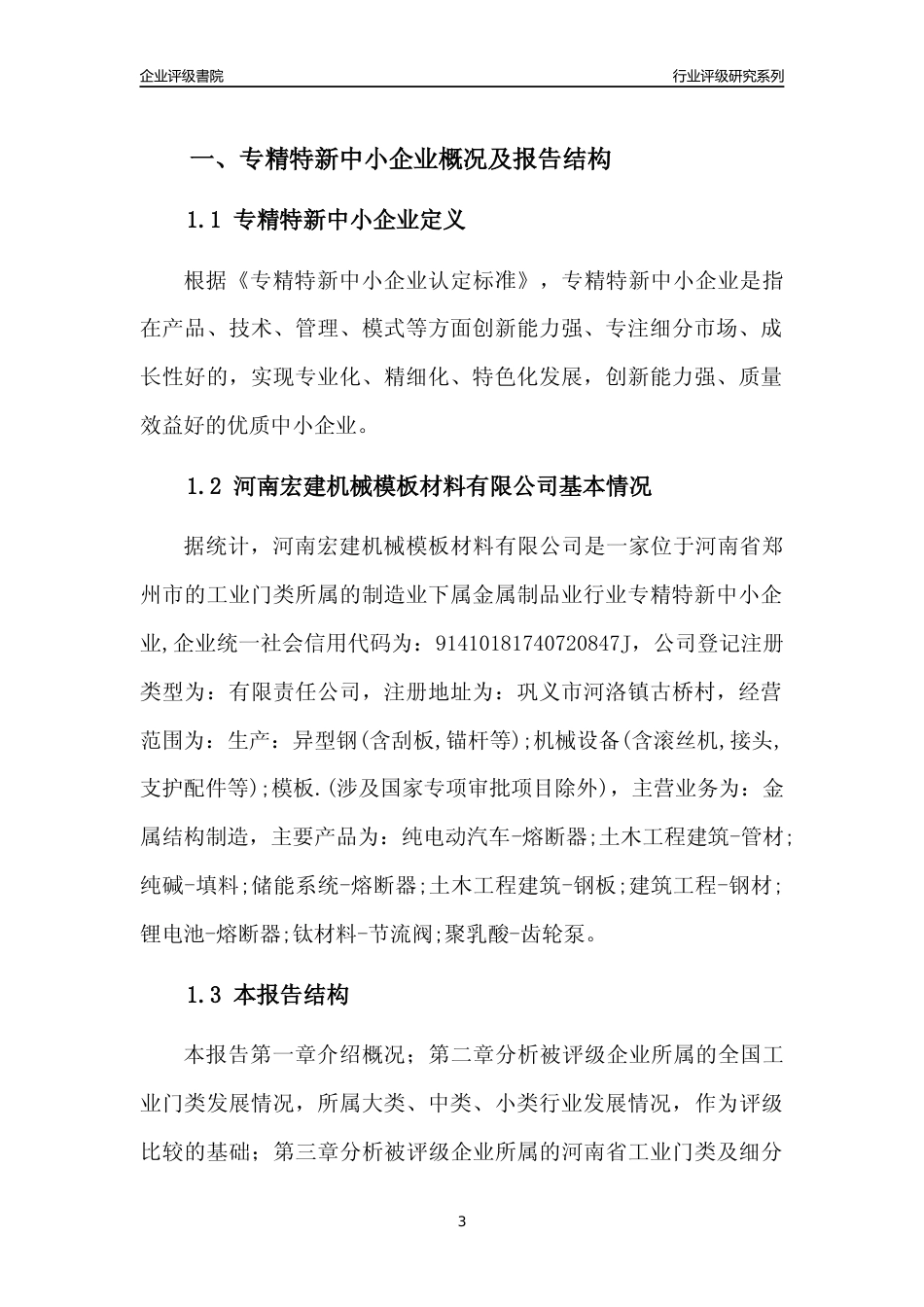 [专精特新]河南宏建机械模板材料有限公司行业竞争力评级分析报告(2023版)_第3页