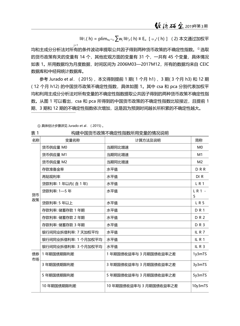 货币政策不确定性、违约风险与宏观经济波动_王博_第3页