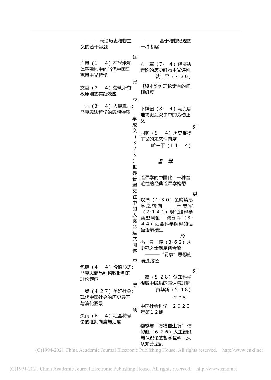 _中国社会科学_2020年总目__第2页