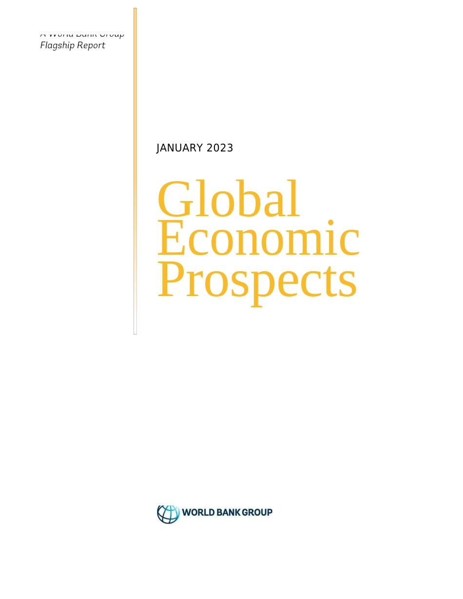 世界银行最新发布2023全球经济展望（英）_第3页