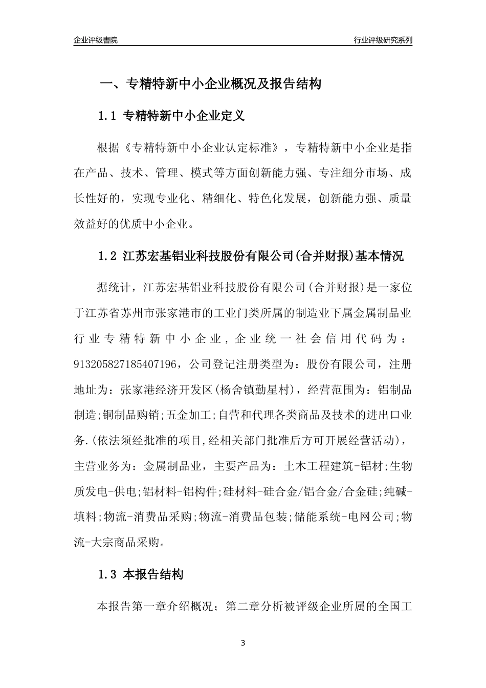 [专精特新]江苏宏基铝业科技股份有限公司(合并财报)行业竞争力评级分析报告(2023版)_第3页