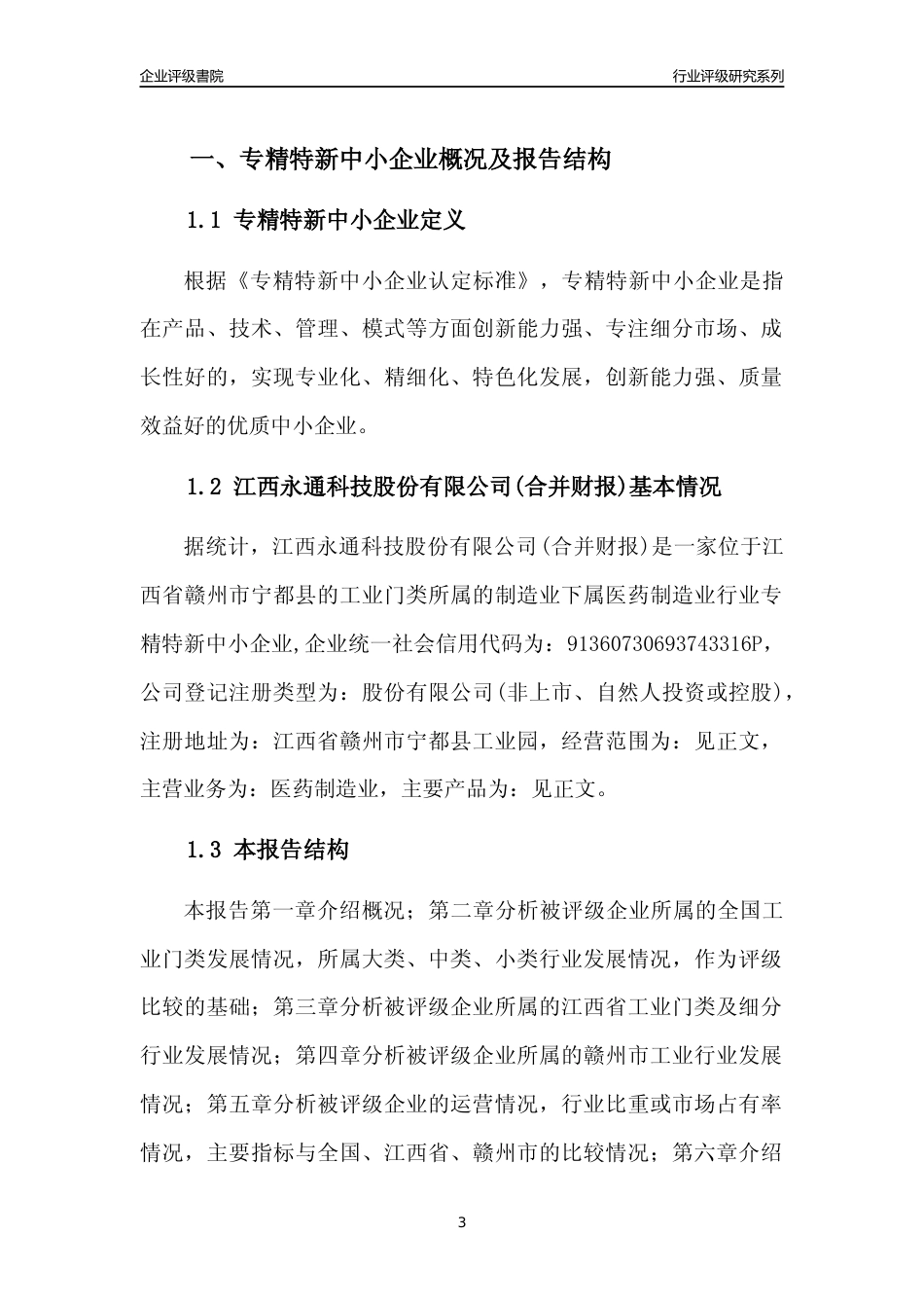 [专精特新]江西永通科技股份有限公司(合并财报)行业竞争力评级分析报告(2023版)_第3页