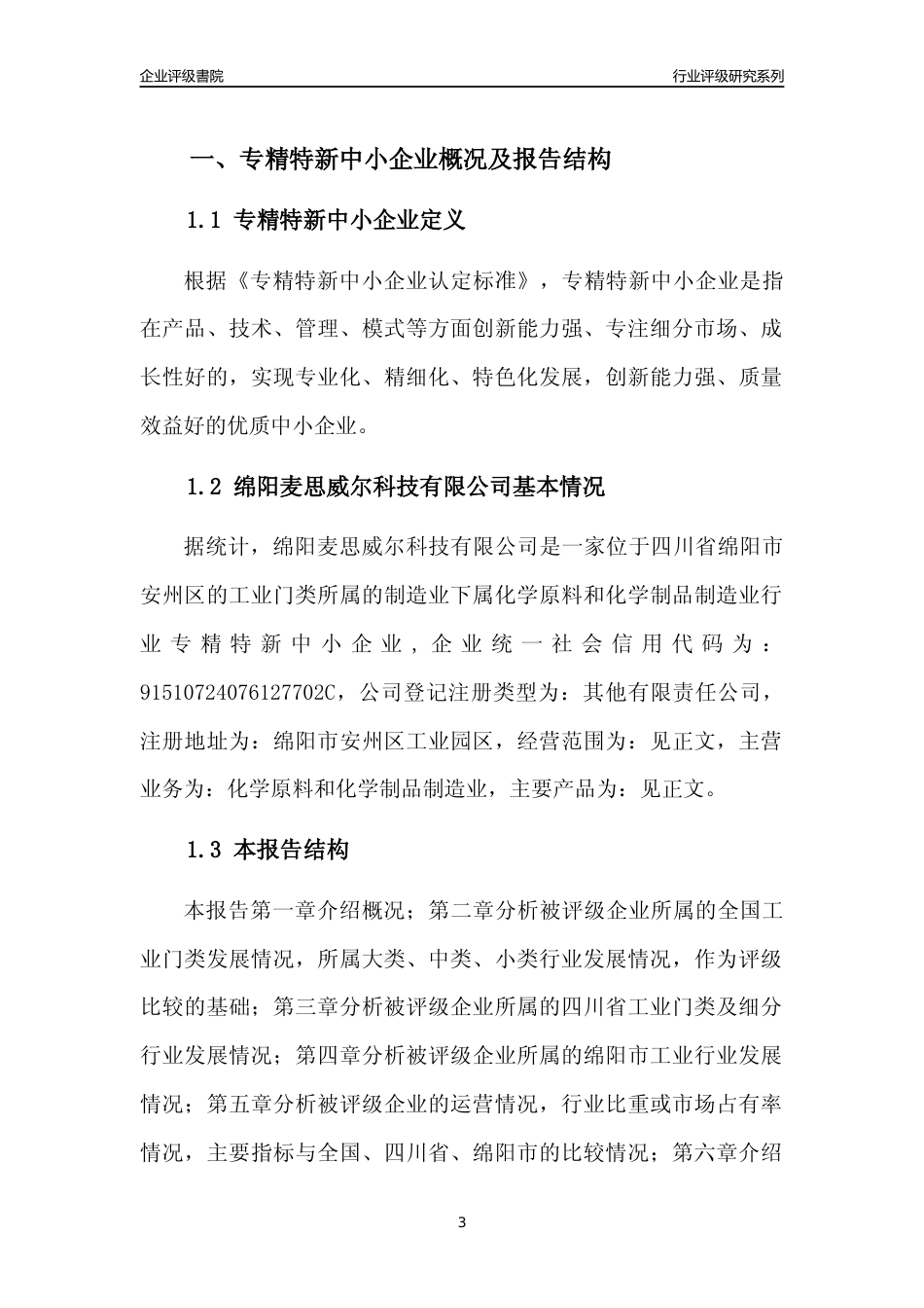 [专精特新]绵阳麦思威尔科技有限公司行业竞争力评级分析报告(2023版)_第3页