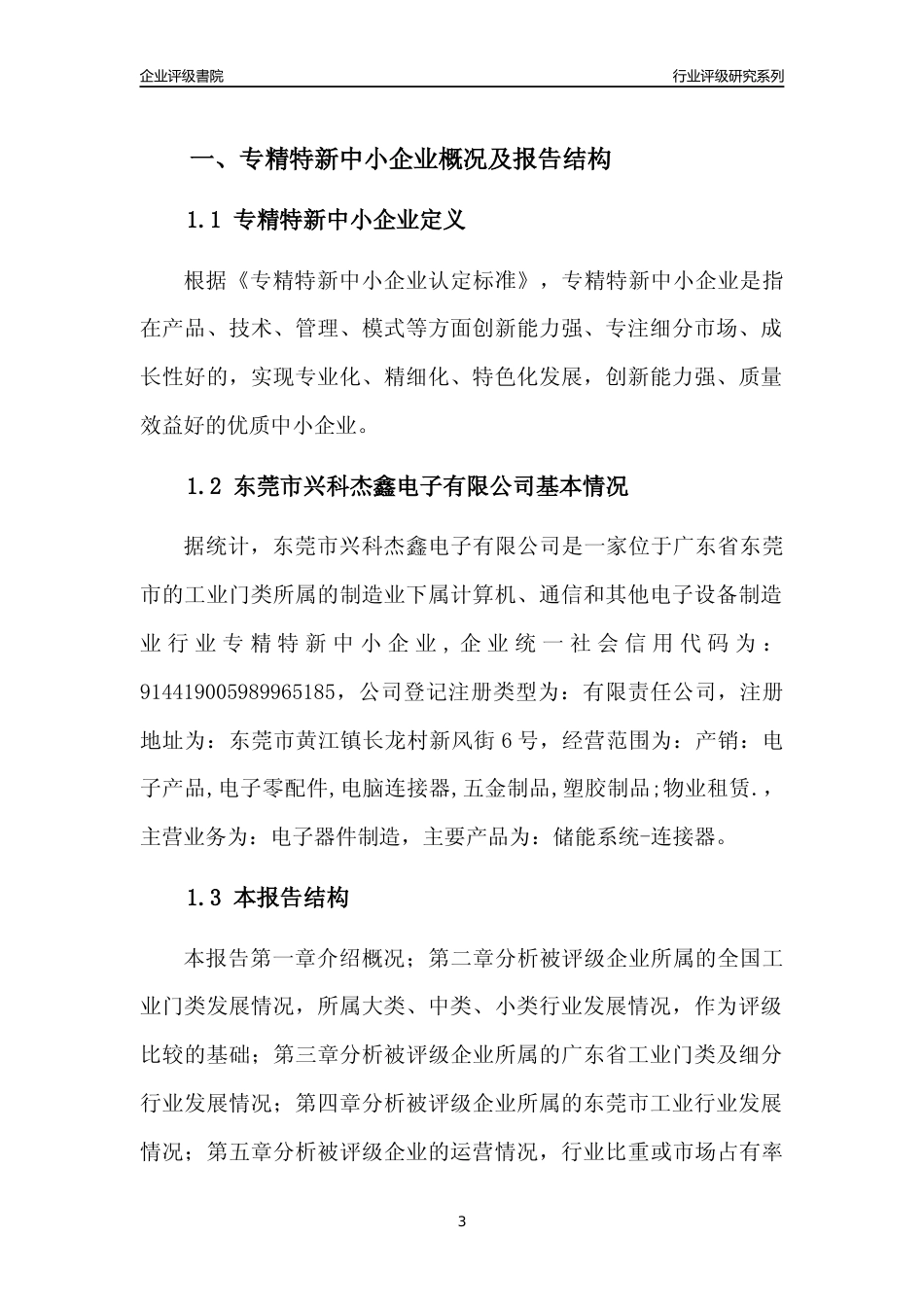 [专精特新]东莞市兴科杰鑫电子有限公司行业竞争力评级分析报告(2023版)_第3页